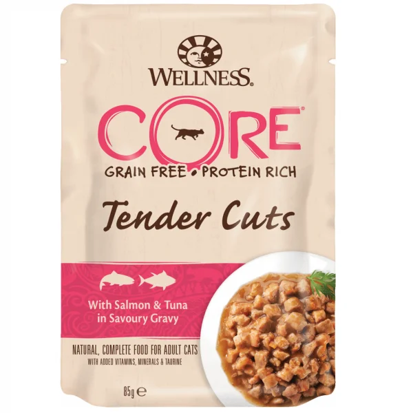 Wellness CORE Tender Cuts Salmon & Tuna Wet Cat Food, 85 g