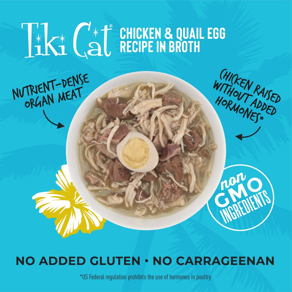 Tiki Cat After Dark Chicken & Quail Egg Recipe in Broth Cat Wet Food ...