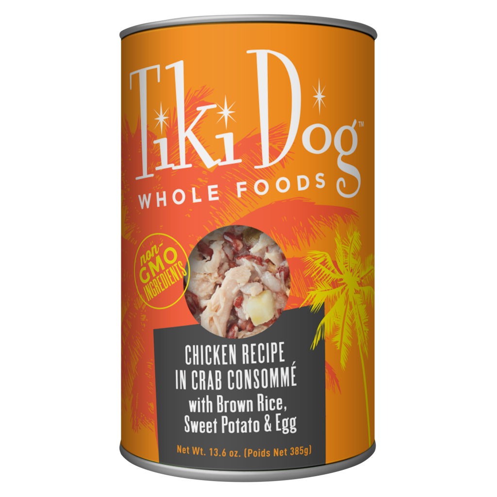 Tiki Dog Whole Foods Chicken in Crab Consommé with Brown Rice, Sweet