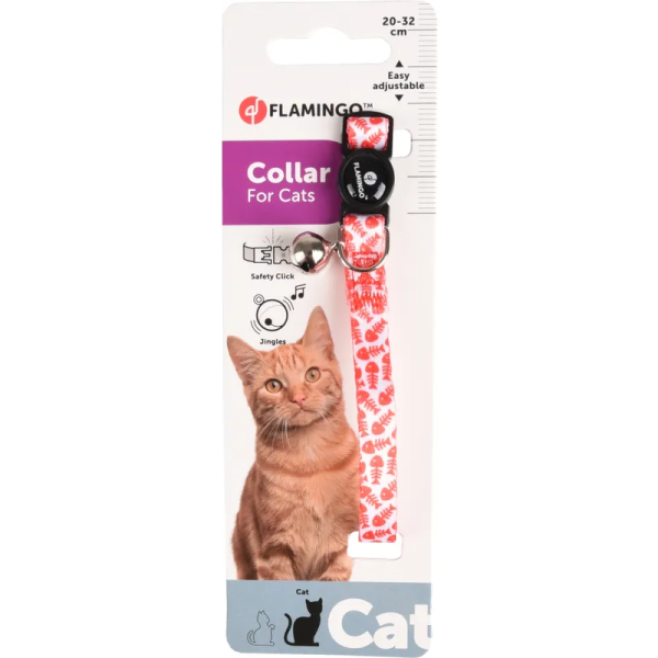 Flamingo Loulou Cat Collar, Red - Image 2